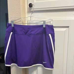 Nike purple and white dri fit tennis skirt